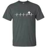 Jesus Shirts Christian Heartbeat Cross T-shirts