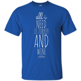 All I Need Is Turkey And Wine T Shirt_black