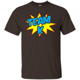 Team Kindergarten Team K Comic Book Style First Day T-shirt_Black