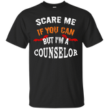 Scare Me If You Can But I'm A Counselor Halloween T-Shirt_Black