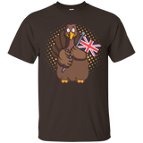 British Thanksgiving Turkey United Kingdom Flag Gift T-shirt_black