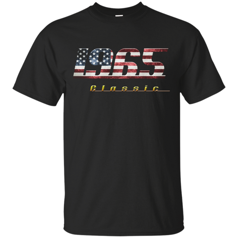 1965 Classic Shirt Vintage Retro Style With Us Flag_black