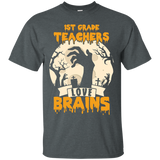 1st Grade Teachers Love Brains Halloween T-shirt_black=