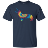 TIE DYE DACHSHUNICORN T SHIRT FUNNY DACHSHUND DOG GIFTS_Black