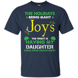 Daughter In Military Shirt The Holidays Bring Many Joys_black