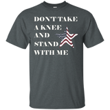 Don't Take A Knee And Stand With Me Flag Shirt_black