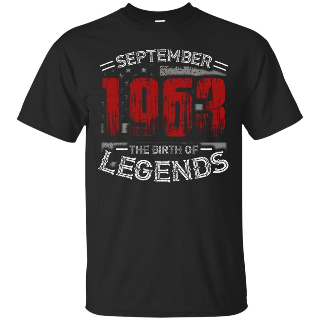 September 1963 The Birth of legends , 54 Years Old T-shirt_Black