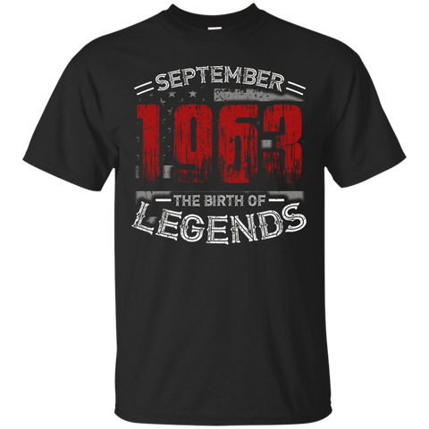 September 1963 The Birth of legends , 54 Years Old T-shirt_Black