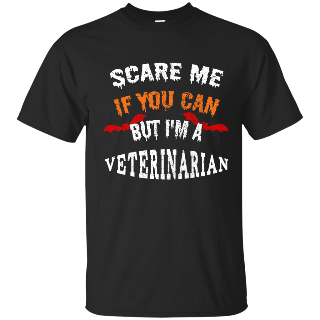 Scare Me If You Can But I'm A Veterinarian Halloween T-Shirt_Navy
