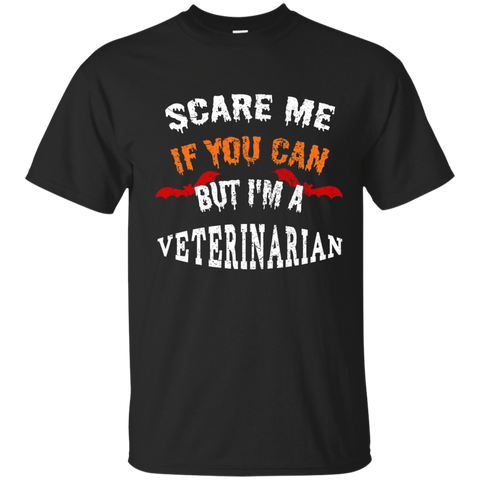 Scare Me If You Can But I'm A Veterinarian Halloween T-Shirt_Navy
