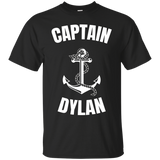 Captain Dylan T-shirt Personalized Boat Captain Shirt_black=