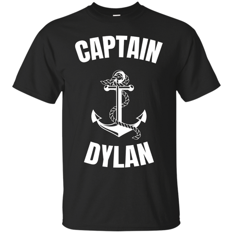 Captain Dylan T-shirt Personalized Boat Captain Shirt_black=