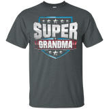 Women's SUPER GRANDMA T-Shirt Funny Superhero Grandma Tee Shirt_Black