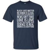 Science is Real Black Lives Matter T Shirt Distressed Look_Black