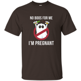 No Boos For Me I'm Pregnant T-Shirt Halloween Maternity_Black