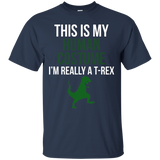 Human Costume I'm Really A T-rex Funny Halloween T-shirt_black=