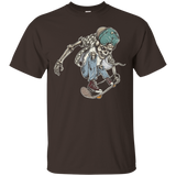 Skeleton Skater Skull Skateboard T-Shirt Tee Shirt_Black