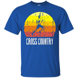 Retro Distressed Cross Country Running T-Shirt For Runners_Black