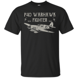 P-40 Warhawk WWII Aeroplane T Shirt_Black