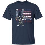 Dab Fidget Spinner Camo Veteran Dad Shirt For Son & Daughter_navy
