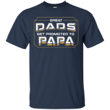 Great Dads Get Promoted To Papa - Coolest Grandpa Shirt_black=