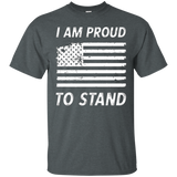 I Am Proud To Stand I Don't Kneel Flag T-shirt_black