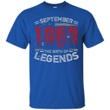September 1963 The Birth of legends , 54 Years Old T-shirt_Black