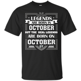 Legends Are Born On October 07 T Shirt October Birthday Gift