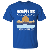 The Mountains Are Calling And I Must Go Shirt_Navy