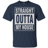 Straight outta my house funny t-shirt_Black