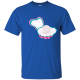 Cute Modern & Unique Ocean Oyster Pearl Art T-shirt & Gift_navy