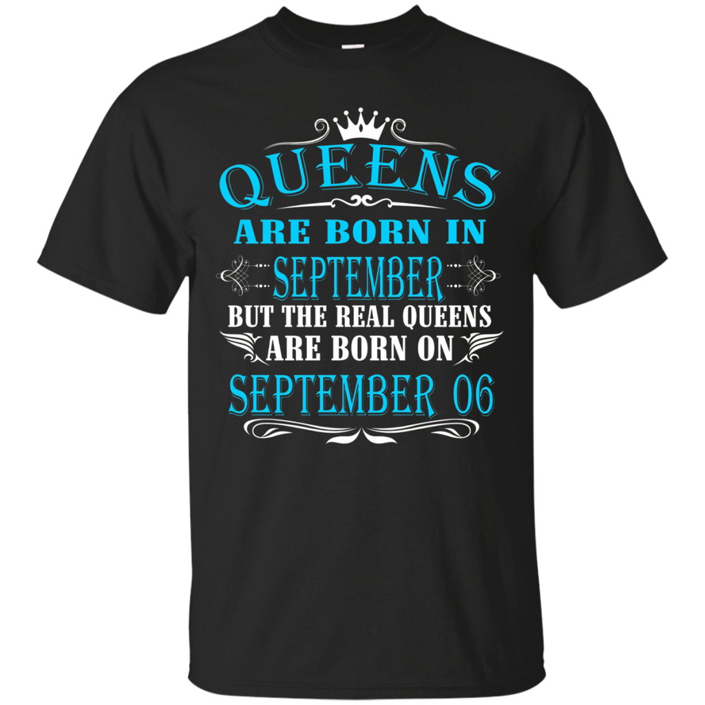 Queens Are Born In September 06 T-Shirt_Black