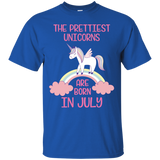 The Prettiest Unicorns Are Born In July T Shirt_Black