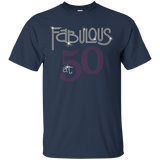 Womens 50 Birthday Fabulous Tee Shirt_Black