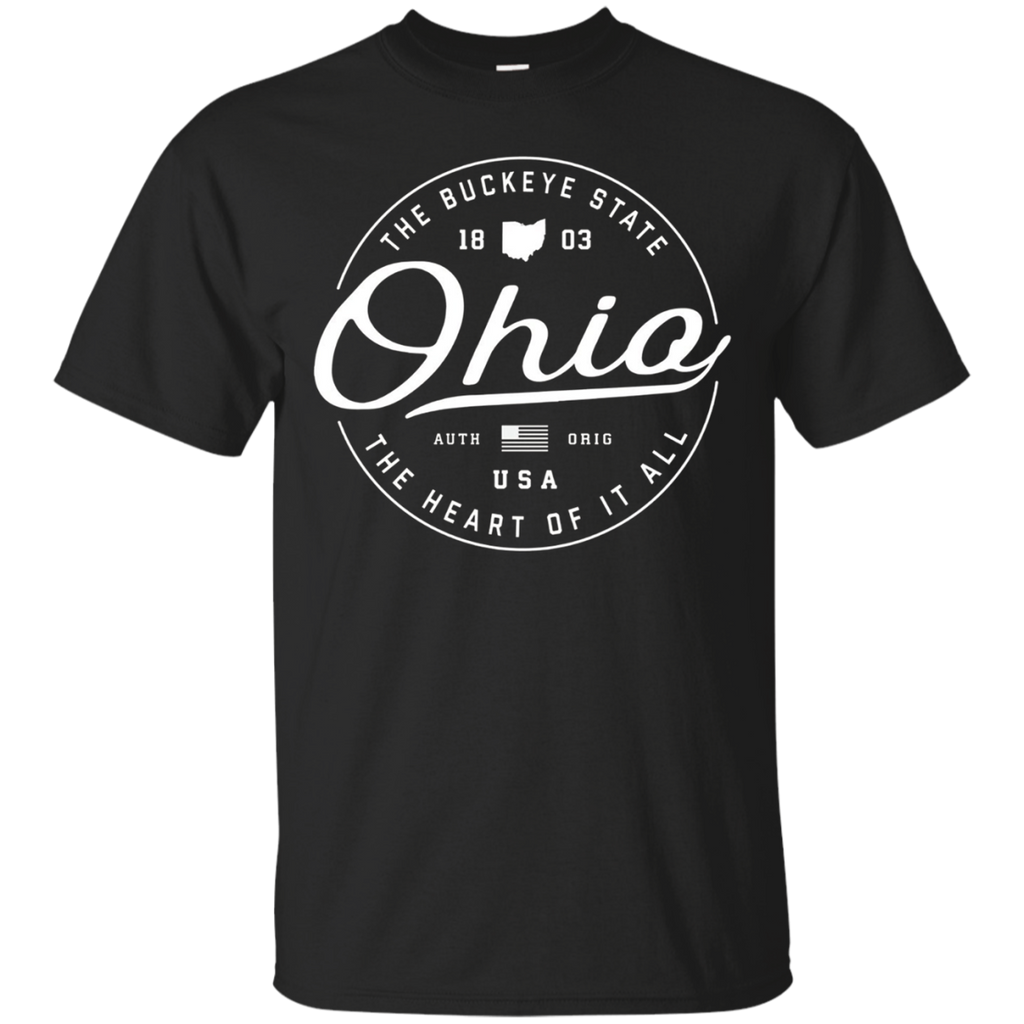 Ohio T-Shirt, US State Travel Vacation Shirts OH USA Tees_Black