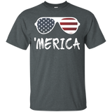 Merica Sunglasses T-Shirt Patriotic Fourth of July Gift_Black