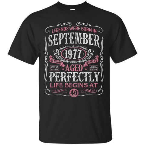 Legends Were Born In September 1977, 40th Birthday Gift Tee