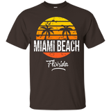 Miami Beach Florida Vintage T Shirt Retro Beach Style_Black