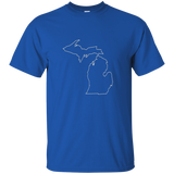 Michigan outline tee shirt with state motto_Black
