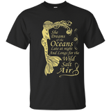 Mermaid Maiden - She Dreams of the Oceans - Trending Now Tee_Navy