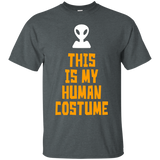 This Is My Human Costume Alien Halloween Funny T-shirt_black=