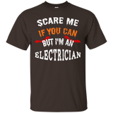 Scare Me If You Can But I'm An Electrician Halloween T-Shirt_Black