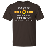 PACIFIC OCEAN Solar Eclipse Souvenir Gift T Shirt_Black