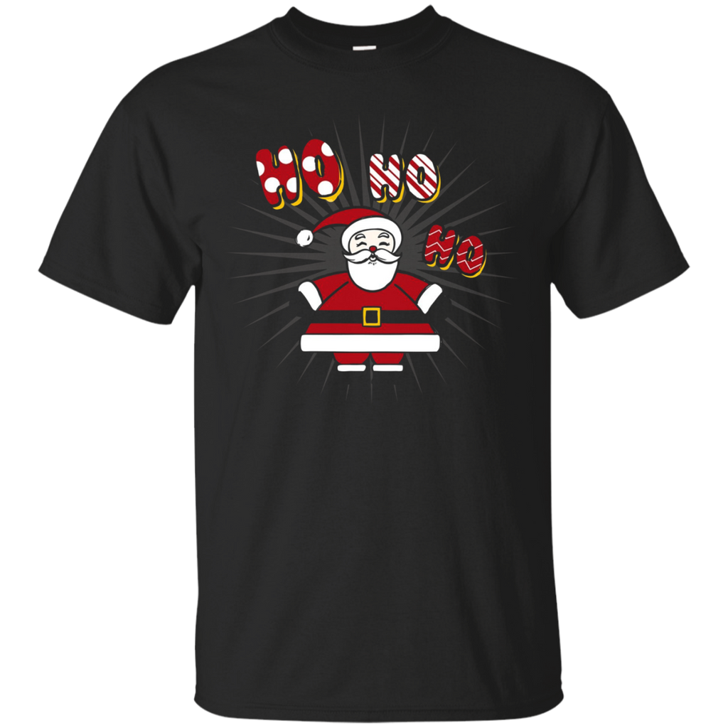 Retro Santa Ho Ho Ho Shirt, Cute Funny Christmas Gift_Black