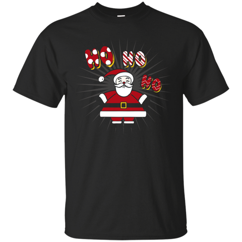 Retro Santa Ho Ho Ho Shirt, Cute Funny Christmas Gift_Black