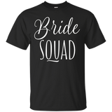 Women's Bride Squad Bachelorette Party Shirts White_Black