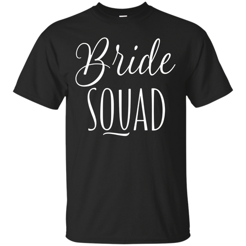 Women's Bride Squad Bachelorette Party Shirts White_Black