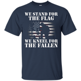 Veteran Gift - We Stand For The Flag We Kneel For The Fallen_black=