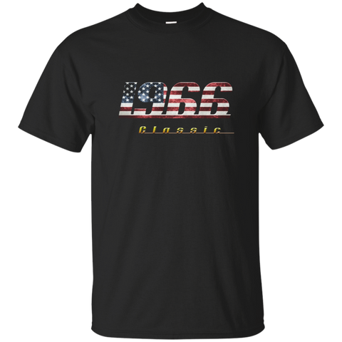 1966 Classic Shirt Vintage Retro Style With Us Flag_black