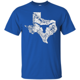 Texas W Longhorn Distressed T-Shirt Texas Cowboy State Shirt_Black